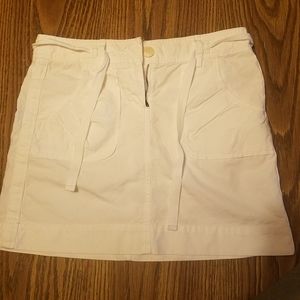 J.Crew White Chino Skirt Classic Twill